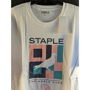 Men's Staple Castle Hill Graphic T-Shirt White Size 3XL XXXL New With Tags NWT